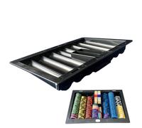 Genérico Soporte Para Fichas De | Bandeja De Fichas De Mesa De De | Organizador De De Mesa De Crupier Para Juegos Domésticos Y Profesionales, Texas Hold'em, Noche De Cartas Y Uso En