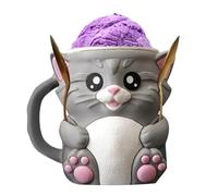 Genérico Soporte Para Helados De Un Cuarto De Litro, Portahelados Reutilizable Con Diseño De Gato, Contenedor Decoración Mesa Familia Niños Hogar Noches Cine Verano Exteriores