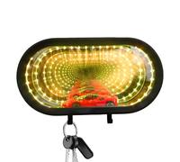 Genérico Soporte Para Llaves De Coche Para Pared | Gancho Decorativo Recargable Con LED - Colgador De Llaves De Garaje Con Espejo De Colores | Para Pared De Hogar Oficina Entrada Garaje