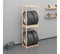 Genérico Soporte para neumáticos Madera Maciza de Pino 63x40x180 cm,Economía e Industria,Almacenamiento Industrial,Estanterías industriales,Marrón,10.05 KG,825005