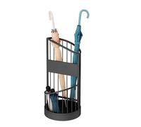 Genérico Soporte para Paraguas de 2 Niveles, de Metal, para Entrada, para Uso Familiar, Negocios, hoteles, oficinas, etc. (Tamaño: 30 x 61 cm/11,8 x 24 Pulgadas, Color: Negro)