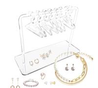 Genérico Soporte para pendientes con mini perchas,Expositor de Pendientes de Acrílico con 8 Perchas - Estante de exhibición para exposición personal, exhibición de joyería para mujeres y niñas