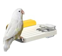 Genérico Soporte para Percha para pájaros: estación para Loros, Estante para Tablero, Accesorios para Jaula para Periquito, Conure, cacatúa, jerbo, Chinchilla, hámster, herrajes con Tuerca de fijada,
