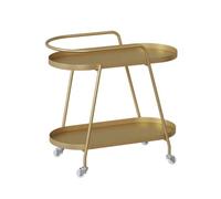 Generico Soporte para plantas altas para interior, carro móvil con ruedas, expositor a niveles para ahorrar espacio, capacidad 50 kg para jardinera, balcón, patio (dorado)