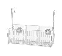 Generico Soporte para plantas de acuario - Clear Acrylic Hydroponic Hanger, ajustable Height Double-Hook Aquarium Plant Basket For Decorating Corner Shelves, Vine, Moss, Landscaping &