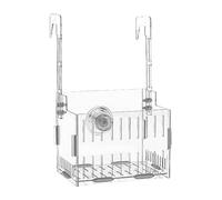 Generico Soporte para plantas de acuario - Clear Acrylic Hydroponic Hanger, ajustable Height Double-Hook Aquarium Plant Basket For Decorating Corner Shelves, Vine, Moss, Landscaping &