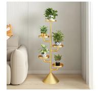 Genérico Soporte para Plantas: Moderno Soporte metálico para Plantas de Interior, Estante de Esquina para Varias Plantas, Estante para Flores con Bandeja para Sala de es