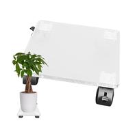 Generico Soporte para plantas sobre ruedas, soporte para plantas con | ruedas | Rodillo para con cuadrado de acrílico transparente | Plato para macetas de flores, soporte para macetas de jardos