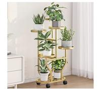 Genérico Soporte para Plantas: Soporte metálico para Plantas de Interior con Ruedas, Estante de Suelo de 4 a 7 Niveles para Flores, Expositor para Varias Plantas para sa