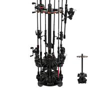 Generico Soporte para poste de pesca | 91 x 31 cm Rotating Vertical Organizer For Angling Pole - Convenient Detachable Assembly Floor Stand Fishing Rod Holder - For Boat Kayak Travel Beach Deck Home