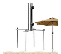 Genérico Soporte para Sombrilla de Playa en la | Resistente al Viento y Duradero con 4 Puntas,Base De Sombrilla para Exterior con Punta De | para Piscina Camping Bote Verano Exterior Patio Césped