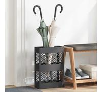 Genérico Soporte para sombrilla Negro 28 x 12 x 41 cm Metal,Casa y jardín,Productos del hogar,Organización y Almacenamiento,Perchas y estanterías,Paragüeros,Negro,2.5 KG,868524
