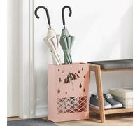 Genérico Soporte para sombrilla Rosa 28 x 12 x 41 cm Acero,Casa y jardín,Productos del hogar,Organización y Almacenamiento,Perchas y estanterías,Paragüeros-868519