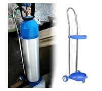 Genérico Soporte para Tanque de oxígeno - Carro para Cilindro de Gas, Estante de Almacenamiento de Acero Resistente con 2 Ruedas, Soporte rodante portátil para Uso en Interiores y Exteriores (con Rue