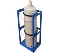Genérico Soporte para Tanque de oxígeno con Cadena Protectora, Carro para Tanque de oxígeno, Estante Fijo para Cilindros para Almacenamiento de Gas, Estante Organizador Resistente para Uso doméstico