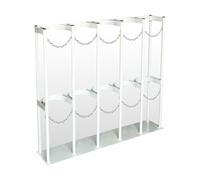 Genérico Soporte para Tanque de oxígeno con fijación al Suelo, Incluye Tornillos y Hebilla metálica Ajustable, Soporte para Tanque de expansión y Soporte para Estante (Blanco, 107 cm).