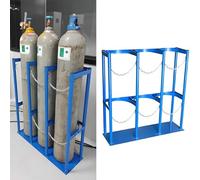 Genérico Soporte para Tanque de oxígeno - Estante de Almacenamiento para Cilindros de Gas para sujeción y Transporte Seguros, con Cadena de Seguridad y Tornillos incluidos - Soporte Resistente para t