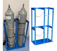 Genérico Soporte para Tanque de oxígeno - Estante de Almacenamiento para Cilindros de Gas, Soporte Vertical, Resistente con Cadena de Seguridad para Almacenamiento y Transporte Seguros (tamaño: 60 x