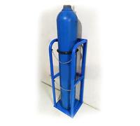 Genérico Soporte para Tanque de oxígeno: Estante de pie Resistente para Cilindros, Ideal para el Almacenamiento Seguro de Tanques de Gas. Solución Industrial y doméstica Que Ahorra Espacio (Azul, Cap