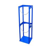 Genérico Soporte para Tanque de oxígeno - Estante para Cilindros de Gas de Alta Resistencia, Carro de Almacenamiento y Transporte Vertical Seguro para Tanques de propano (Azul, 35x31x100cm)