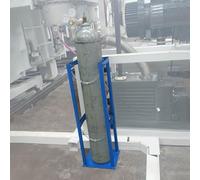 Genérico Soporte para Tanque de oxígeno, Soporte de Almacenamiento para Cilindros de Gas, Soporte Independiente de Alta Resistencia con Cadena de Seguridad para un Almacenamiento Seguro (60 x 20 x 25