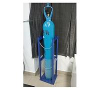 Genérico Soporte para Tanque de oxígeno - Soporte de Alta Resistencia para Tanque de oxígeno, Estante de Almacenamiento de Cilindros de Gas con Cadena Protectora Ajustable, Orificios pretaladrados pa