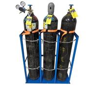 Genérico Soporte para Tanque de oxígeno - Soporte para Cilindro de Gas de Alta Resistencia - Estante Ajustable con Cadena para Montaje en Pared o Suelo para Almacenamiento Seguro en Taller, Garaje, c