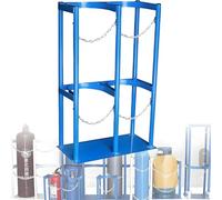 Genérico Soporte para Tanque de oxígeno - Soporte Resistente para Tanque de oxígeno - Estante para Cilindros de Montaje en Suelo, portabotellas de Gas para Taller y Autocaravana (tamaño: 60x30x100cm)