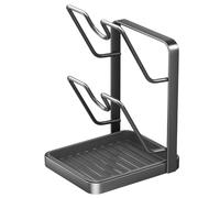 Genérico Soporte para tapa de olla - Organizador de tapa de olla de cocina | Estante de almacenamiento de de acero al carbono con bandeja, herramienta de sujeción de, para tabla de cortar, bandeja