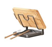 Genérico Soporte para tapa - Soporte para tapa de utensilios de cocina, Organizador multiusos | de para de cacerola, práctico estante de cocina para colocar utensilios de tela y cuchara,