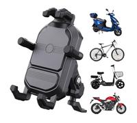 Generico Soporte para teléfono de moto con absorción de golpes, protección antirrobo - Cargador inalámbrico de 15 W | Soporte móvil para manillar | Visera parasol, abrazadera robusta para scooter y