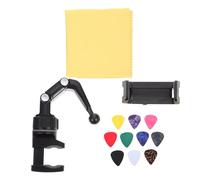 Genérico Soporte para Teléfono Móvil Ajustable de Plástico Clip para Guitarras E Instrumentos Musicales, Soporte de Notación y Atril Lateral para Uso en Mesa y Rendimiento, Color Negro