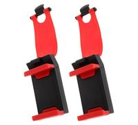 Genérico Soporte para Teléfono Móvil para Coche, 2 Unidades, Ajustable para Volante, Color Rojo, Base para Móvil, Compatible Diversos Modelos, Adecuado para Navegación y Conducción Segura