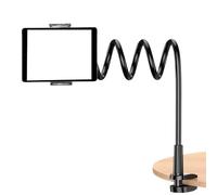 Generico Soporte para teléfono móvil, soporte para teléfono Gooseneck Laying Down, 360-Degree Rotation Flexible Clip, Non-Slip Quick-Release Mount, Clamp Overhead for Recipe Reading, Hands- Viewing