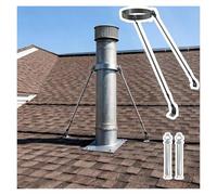 Genérico Soporte para Tubo de Chimenea con Tornillos, Acero Inoxidable, Soporte de Refuerzo para conducto de Humos de Estufa de leña, Soportes de Pared extendidos, Resistente a la Intemperie, (Sopor