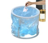 Genérico Soporte Portátil Para Bolsas De Basura - Rejilla Para Basura Para Almacenamiento De Hojas | Marco De De Residuos Plegable En Forma De Barril | Cesta Plástica Compartimiento Del Soporte Del