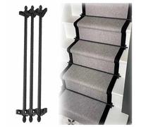 Genérico Soportes Ajustables para alfombras, Barras pulidas, herrajes para Pisos, Soportes de Alfombra para escaleras, Barras Decorativas para alfombras, Soportes tubulares de latón, Poste de fijació
