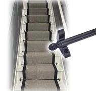 Genérico Soportes Ajustables para alfombras con Barra Pulida, herrajes para asegurar el Piso, Varillas de latón para alfombras de escaleras, fijadores de alfombras para escaleras, Ideales para aparta