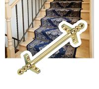 Genérico Soportes Ajustables para alfombras con Barra Pulida, herrajes para Fijar alfombras, Barras de Escalera de latón Antiguo y Negro para alfombras - Soportes Resist
