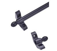 Genérico Soportes de Barra Pulida Ajustables para escaleras, herrajes para Pisos Seguros, Barras de latón para escaleras Interiores/Exteriores, Juego de Barras de latón Negro para escaleras con torni