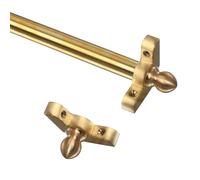 Genérico Soportes de Barra Pulida Ajustables para escaleras, herrajes para Pisos Seguros, Barras de latón para escaleras Interiores/Exteriores, Juego de Barras de latón Negro para escaleras con torni