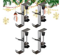 Genérico Soportes De Medias Navideñas Para Manto,Perchas Manto Ajustables - 4X Ganchos Metal Guirnalda Chimenea | Colgador Navidad antideslizante ajustable