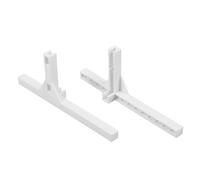 Genérico Soportes de Rejilla de Alambre Blancos Tipo T, Base de Plástico Estable para Paneles de Pared, 2 Piezas para Exhibición en Oficina, Hogar y Escritorio, Organizador Versátil