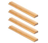 Genérico Soportes Mahjong De Madera | 4 Piezas Antideslizantes de Madera - Racks De Mahjong con Empujadores, Juego De 4 | para El Campamento Picnic Noche Juegos y Reunión y Clubs Al Aire Libre