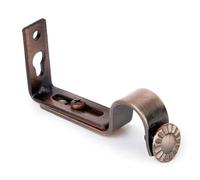 Genérico Soportes para Barra de Cortina de Cobre 4 Piezas Compatibles Barras de 18-22 MM Soporte de Montaje para Cortinas Acabado Marrón Claro Accesorio Resistente para Decoración y