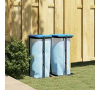 Genérico Soportes para Bolsas de Basura 2 uds PP Negro y Azul 60 L,Casa y jardín,Productos del hogar,Contenedores de residuos,Cubos de la Basura y papeleras-154979