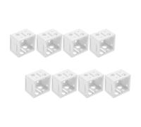 Genérico Soportes para Persianas Mini ABS Blancos 8 Piezas de 1 Pulgada para Riel Superior Montaje Interior y Exterior Piezas de Repuesto para Caja de Ventana y Marco de Persianas