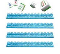 Genérico Soportes Y Empujadores para Fichas De Mahjong,4 Piezas Acrílico Impermeable - Empujadores Magnéticos Mah Jongg - para Hombres Jubilados Principiantes Coleccionistas En Casa Noches De Juegos