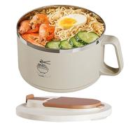 Genérico Soup Bowl - 1650ml Large Capacity Anti-Scalding Handle | Stainless Steel Noodle Bowl Salad Container For Lunch | For Fruit Salad Home Office School Apartment Dorm Picnic Camping