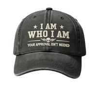 Genérico Soy quien Soy Sombrero, Gorras de béisbol Bordadas Personalizadas para Hombres y Mujeres, su aprobación no es necesaria, Gorra de béisbol Divertida Vintage Ajustable